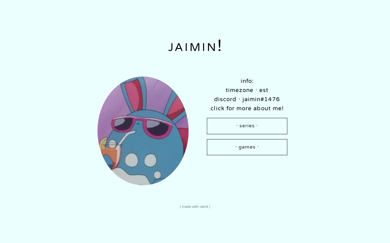Carrd profile picture for @jaimin